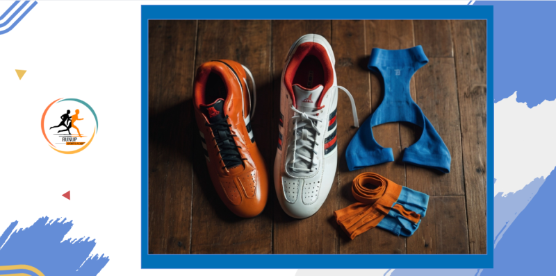a pair of shoes and gloves
