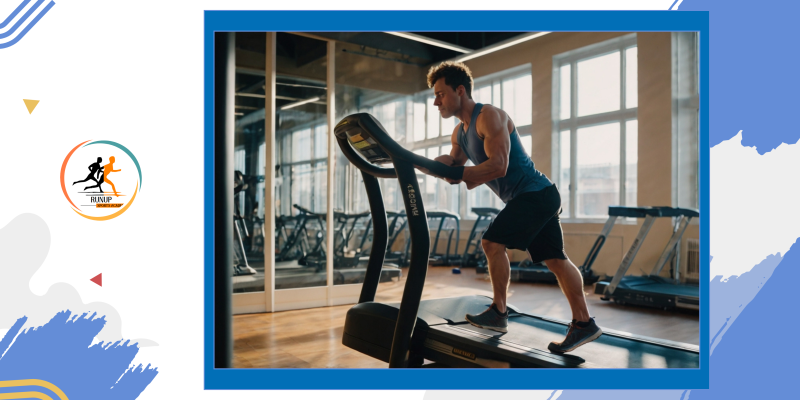 Chuẩn bị đi bộ trên máy chạy bộ